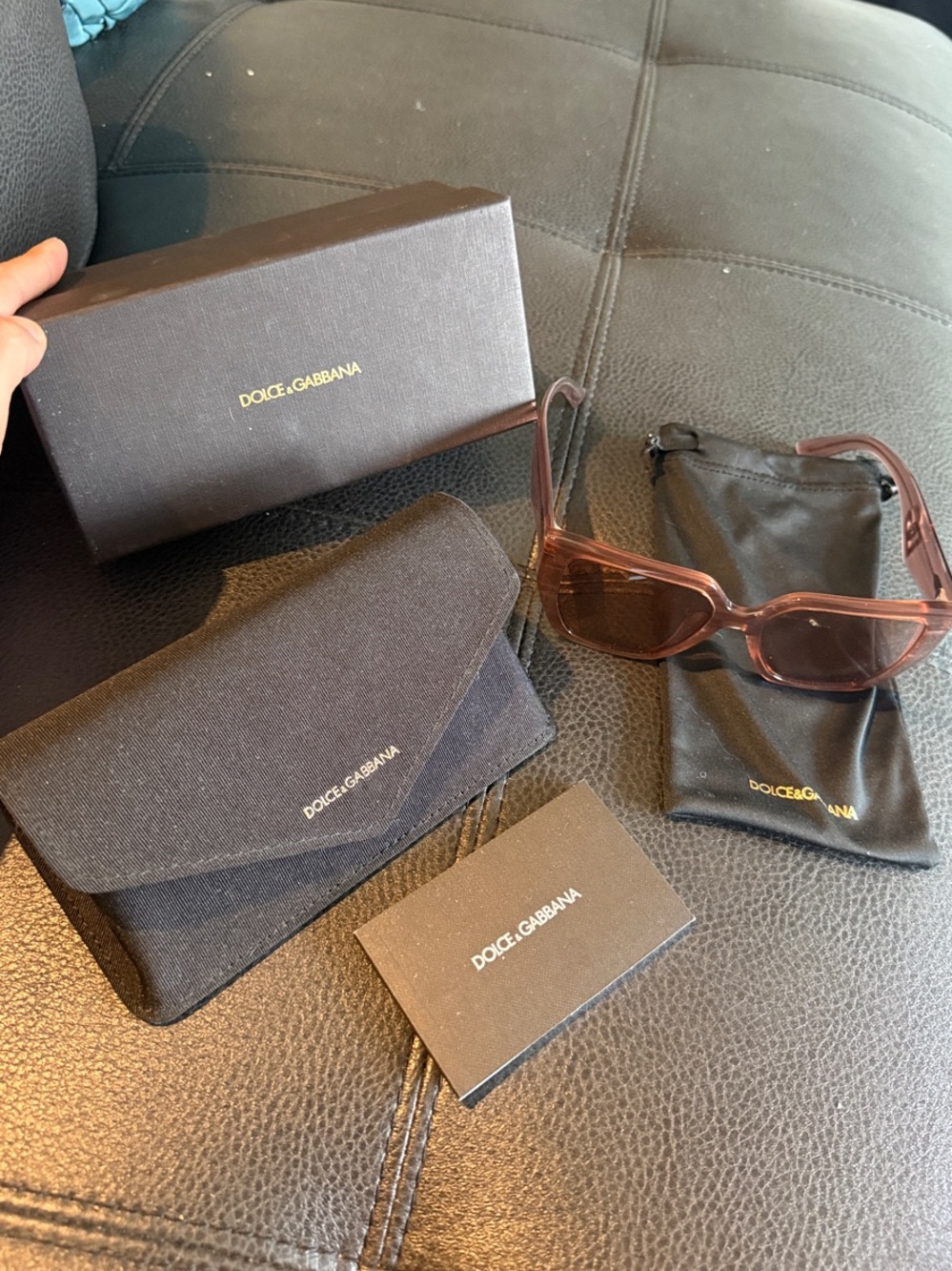 Dolce & Gabbana Brown Transparent Frame Sunglasses for women